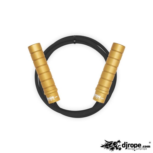 Corda per saltare DJROPE Evolution Oro corda nera