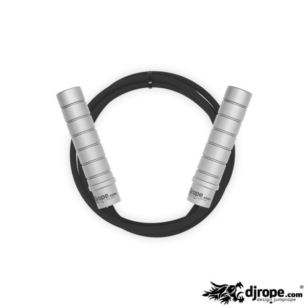 Corda per saltare DJROPE Evolution Silver corda nera